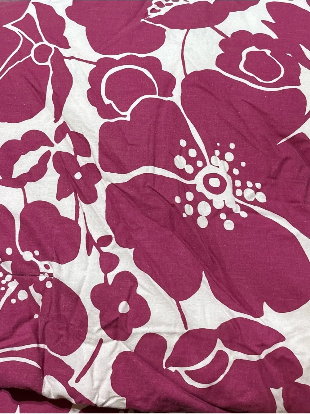 Bold Magenta Floral Print Bedding